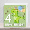 Second Ave Dinosaur 4th Birthday Age 4 Square Children's Kids
