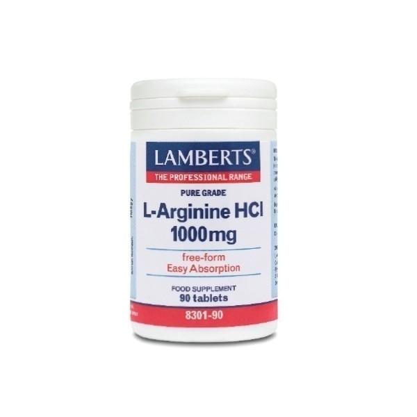 Lamberts L-Arginine HCl 1000mg, 90 Tablets