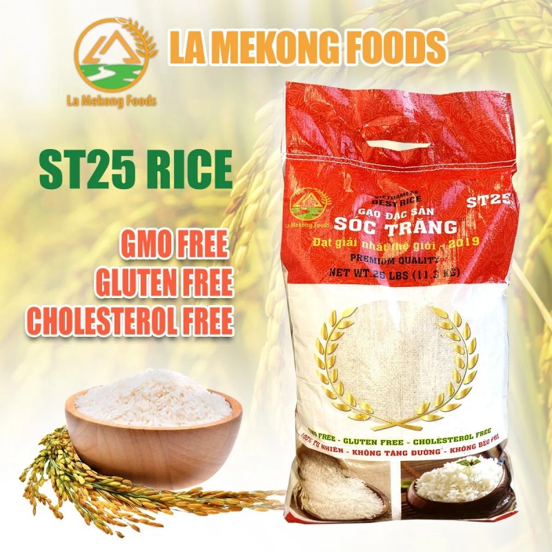 LaMekong Foods ST25 Rice - 25lbs || No Sugar -