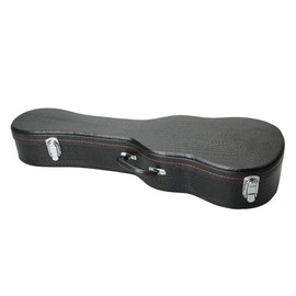 Lykos 27.7" Leather Ukulele Case Classic Hard Case For Student 26" Tenor Ukulele (Black)