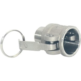 NPTSSFe 2PCS Male Pipe Threads Type B Trash Pump Adapter Female Camlock,Stainless Steel 316 Camlock Coupling (1-1/2 inch)