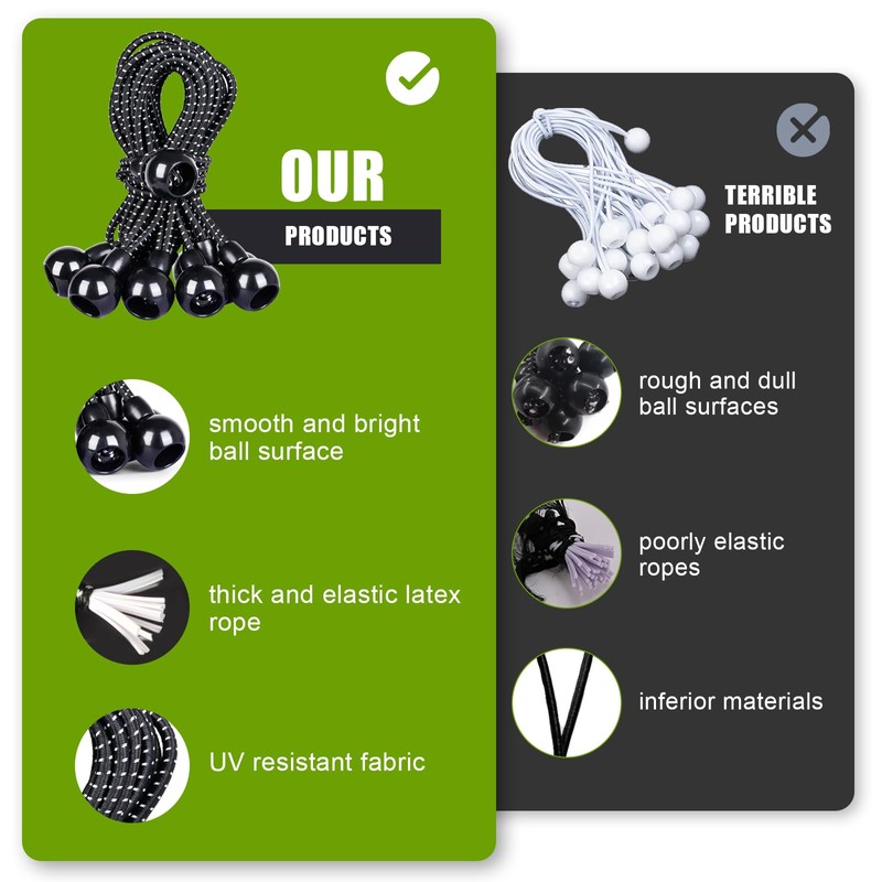 Versatile Windproof Bungee Cord Durability Tie Down Cords UV Resistant