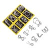 FELTECHELECTR 2sets Funny Ring Puzzle Iq Puzzle Set for Boys