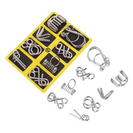 FELTECHELECTR 2sets Funny Ring Puzzle Iq Puzzle Set for Boys and Girls Adults Brain Teaser Fidget Toys Bulk