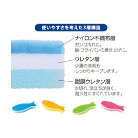 Marna K479DP Mini Sponge, Long (3-Layer Construction/Glass Water Bottle), Glass Sponge, Bottle Wash