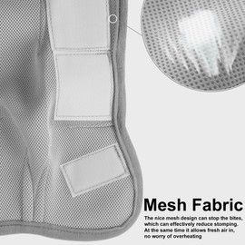 TARFEPA Adjustable Horse Fly Boots Set of 4, Equine Leg Protection Reduce Stomping, Breathable Mesh Fly Boots for Horses, Horse Leggings Leg Guards - Grey - Full