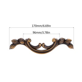 Mgoodoo 2Pcs Cupboard Handles Vintage Pull Handles for Door Dresser Cupboard Closet Drawer Cabinet Kitchen Handles, 96mm Furniture Hardware