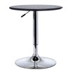 HOMCOM 25" Classic Round Adjustable Faux Leather Chrome Standing Bistro