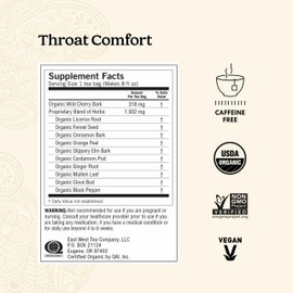 Yogi Tea Throat Comfort - 16 Bags per Pack (4 Packs) - Herbal Tea for Throats - Organic Throat Soothing - Includes Licorice Root, Wild Cherry Bark, Slippery Elm Bark & More