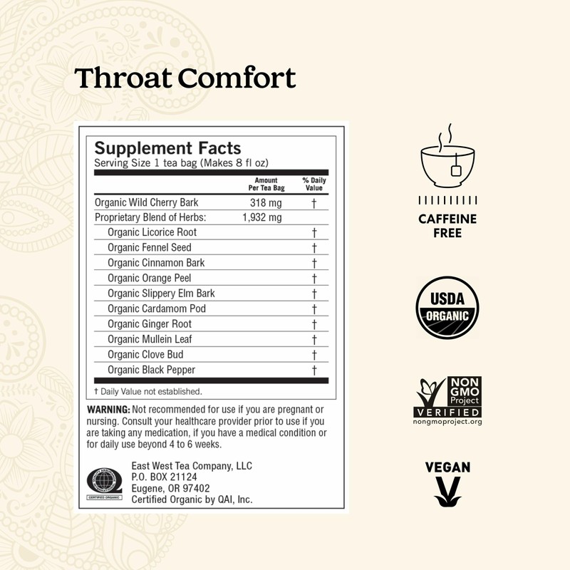 Yogi Tea Throat Comfort - 16 Bags per Pack (4