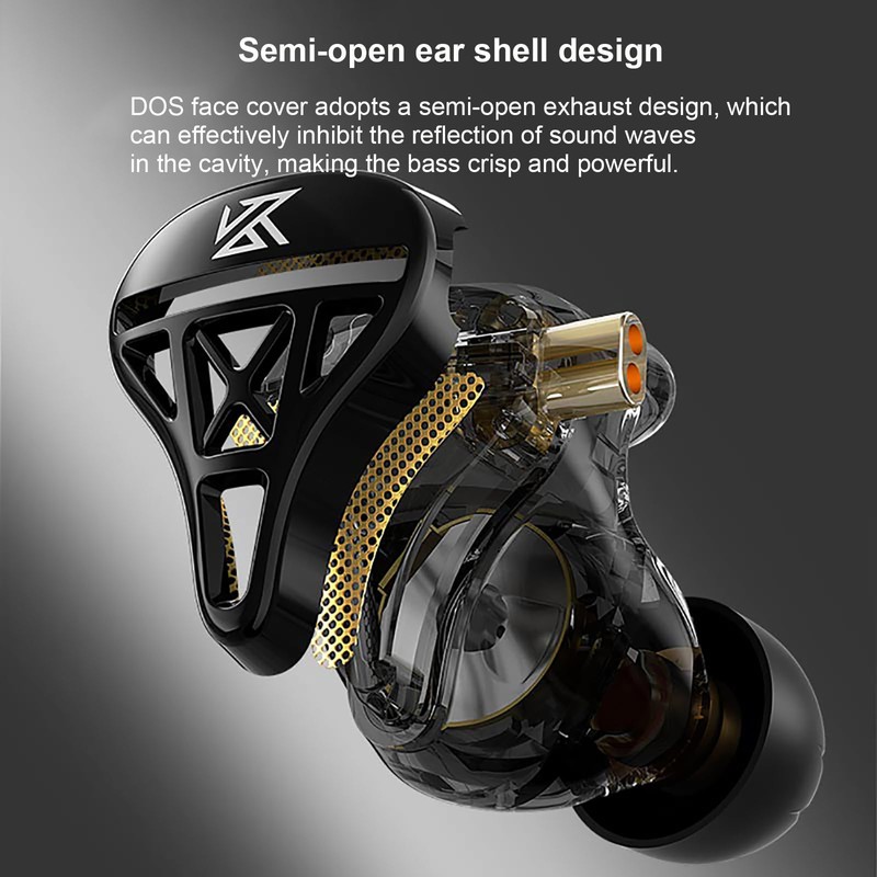 Kz DQS in Ear Headphones Wired Gaming IEM HiFi Earbuds,High-Precision
