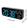 Digital Clock Dual Display Voice Control 3 Adjustable Brightness Date