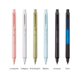 Uni Kuru Toga KS Mechanical Pencil, 0.3 mm, 6-Colour Set, Made in Japan, Mitsubishi Pencil, with Pen Case and Japanese Envelope in Traditional Style