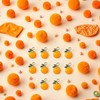 10 Pcs Cartoon Orange Fruit Charms for Jewelry Making, DIY