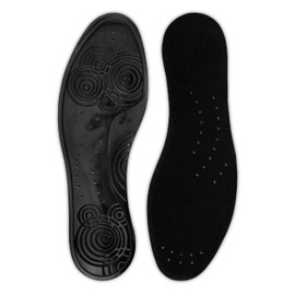 Bama Soft Gel Ultrathin - Cushioning Gel Insoles with High-Quality Microsuede Cover, Shock Absorbing Insoles for Adults, 1 Pair - 35/36 EUR