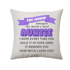 Best Auntie Gifts from Niece Nephew to Aunt Cushion Cover Birthday Gifts for Auntie Aunt Mother's Day Christmas Anniversary Thanksgiving for Auntie Home Decoration Keepsake (Best Auntie)