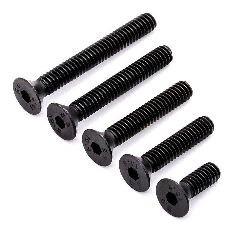 Glvaner M6 x 50mm Flat Head Socket Cap Screws Bolts