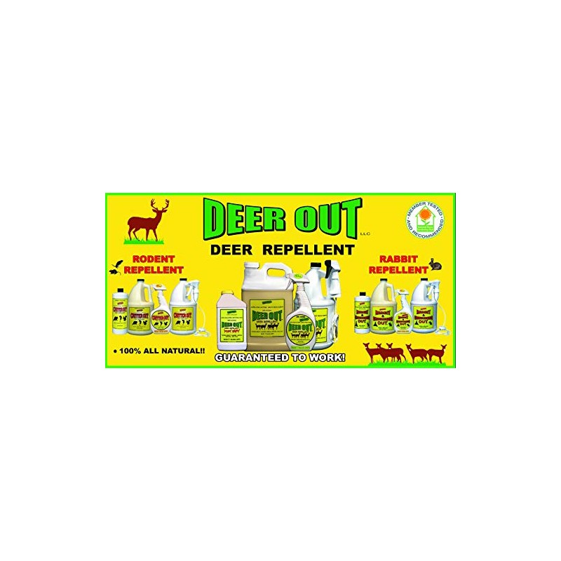 Deer Out 1 Gallon Ready-to-Use Deer Repellent (Pack of 4)
