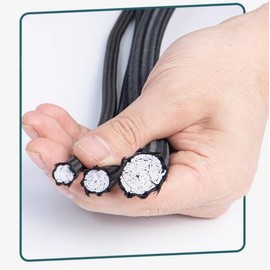 ILLIDAN Paracord Shock Cord, Width 0.16 inches (4 mm), Length 32.8 ft (10 m), Elastic Line, Rubber Rope, For Outdoor Use, Luggage, Bungee Cord, Ultra Strong, Lightweight, Durable, Round Rubber,