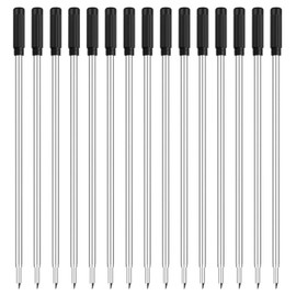 Ballpoint Pen Refills,Black Ink Refills,1mm Medium Tip,Replaceable Pens Refills(15 Pcs)