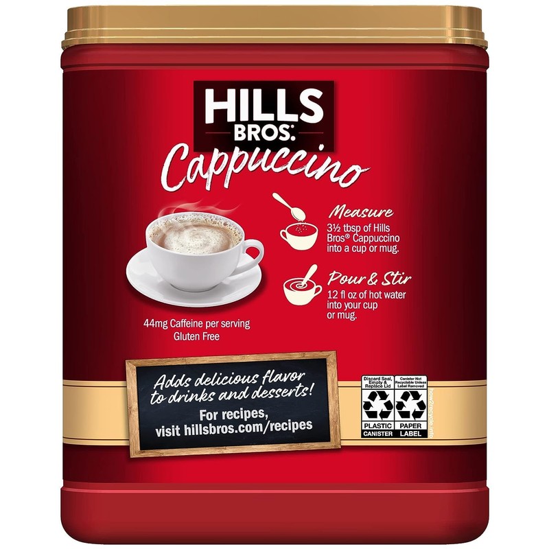 Hills Bros. Hazelnut Cappuccino mix,14 Ounce (Pack of 3)