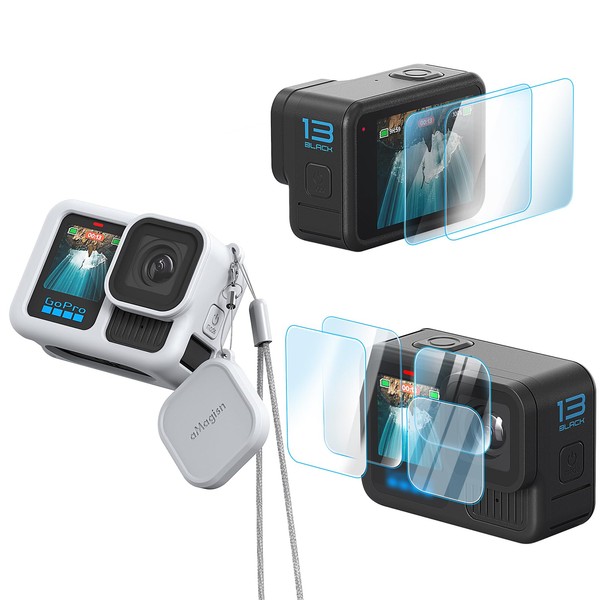 Silicone Protective Case Cover, Screen and Lens Protector for GoPro