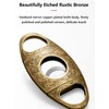 NIKILOONG V-Cut Cigar Cutter Carved Stainless Steel Sharp Blade Precision