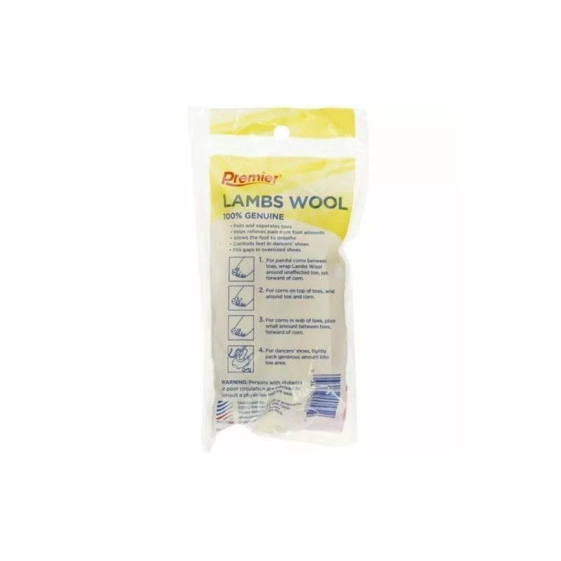 Premier Lambs Wool Padding 100% Genuine Helps Relieve Foot Pain