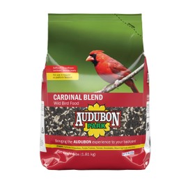 Audubon Park Cardinal Blend Wild Bird Food, Cardinal Bird Seed for Outside Feeders, 4-Pound Bag
