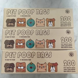 Poop Bags NEW LOT OF 600 Pet Poop Waste Trash Bags 100% Leak Proof Unscented 8” x 12”