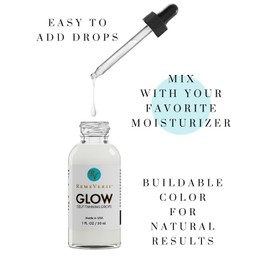 RemeVerse Glow Self-Tanning Drops with Aloe: Sunless Tanner for a Sun-Kissed Glow. Control Your Results by Adding Drops to Your Own Moisturizer, for Face & Body - Buildable Color 1FL Oz