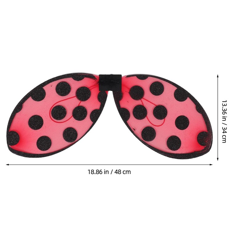 POPETPOP Halloween Lady Bug Wing, Foldable, Red, 7 Stars Ladybug