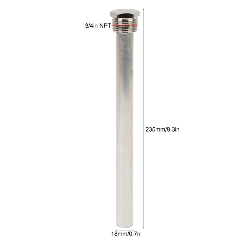 2Pcs RV Water Heater Anode Rod 18 X 235mm 3/4in