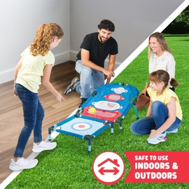 Chuckle & Roar - Family Hop Shot - Outdoor Active Family Game - Dexterity On The Go Challenge - Great for Preschoolers - Ages 3 and Up