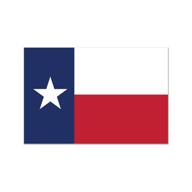 Texas State Flag Lone Star Vinyl Sticker Decal (1 inch to 12 inch width) (6" width)