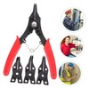 Outanaya 1 Set Multi Functional Interchangeable Circlip Pliers Tool for