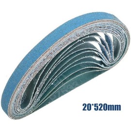 10pcs Sanding Belt 80 Grit Belt Sander Paper Mixed Power Tool Sander Sanding Belts 20mm x 520mm