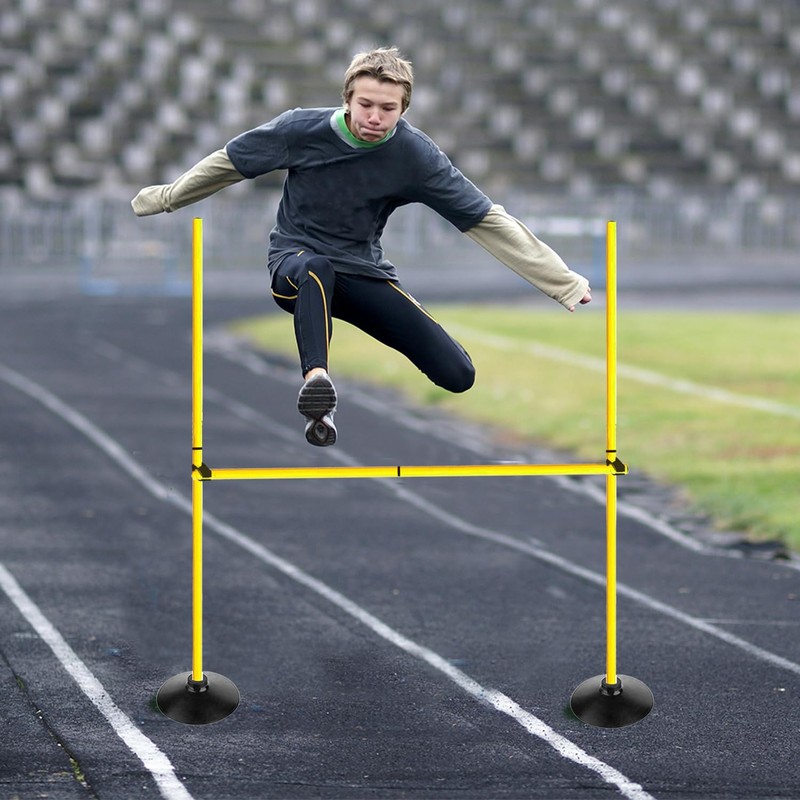 Voodans Adjustable Height Agility Hurdle Set Multi-Function Soccer Trainning Pole