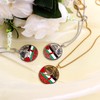 JunyiDIY Gold-Plated Palestinian Flag Necklace with Peace Dove & Al-Aqsa