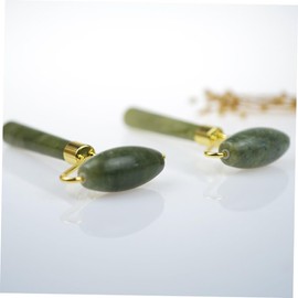 ORFOFE 5pcs Jade Beauty Roller Eye Massager Face Roller Guasha Tool Rolling Jade Skin Care Tool Made of Natural