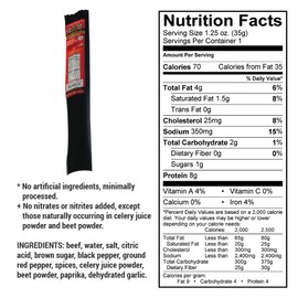 Lucky Beef Jerky Red Pepper Slab/Stick Combo Pack, 27 ounces (Pack of 16)