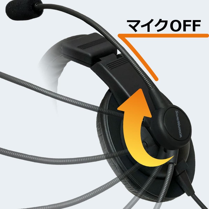 SOUNDWARRIOR Sealed Lightweight Single Ear Overhead Headset with USB-C Adapter,