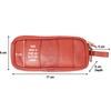 Soft Red Goat Leather Double Spectacle Glasses Case with Belt