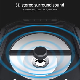 Portable BT Karaoke Machine Rechargeable Cordless Outdoor Speaker Battery Powered with Microphone Mini Loudspeaker & Microphone System for Home Outdoor Gym Party Singing Dancing Camping