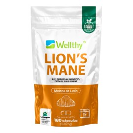 Hongo De Melena De León 180 Cápsulas Wellthy