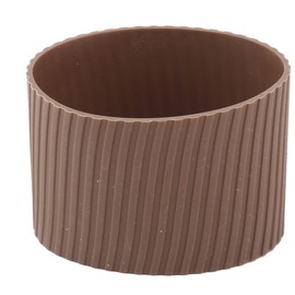 uxcell Silicone Home Glass Water Cup Insulated Sleeve Protector Cover 7.5cm Dia Coffee Color