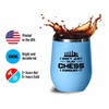 Chess Blue Wine Tumbler 12oz - conquer it - Computer