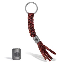 KeyUnity KC02 Titanium Paracord Bead for Knife Flashlight Keychain Multitool (Fox Dot)