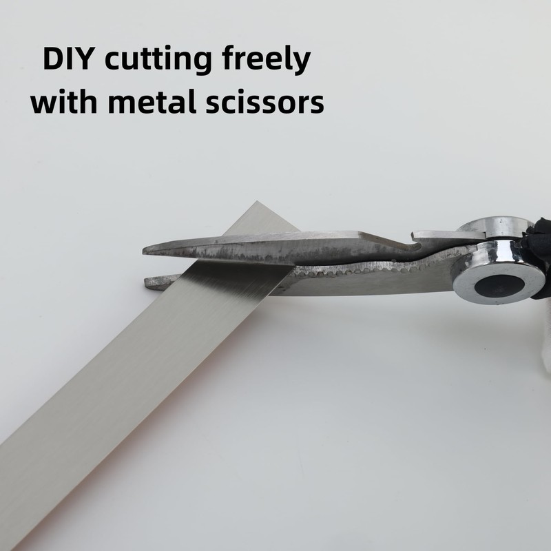 Gaahing Brushed Metal Trim, Peel and Stick Stainless Steel Wall
