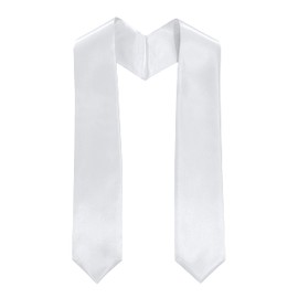 GraduationService Plain Graduation Stole Colorful Stole for Adult Length 60'',16 Colors